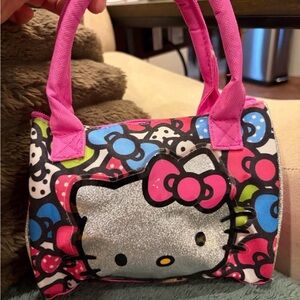 Hello Kitty Pink and Multicolor Small Handbag